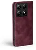 A close-up side view of a burgundy flip phone case for a Xiaomi 14T. Produktbild-Vorschau