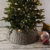 Weihnachtsbaumring - Weidenkorb für Baumständer - D: 57cm - mit Haken und Ösen - grau - 3teilig Produktbild-Vorschau