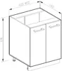 Mobiletto base cucina Vicco R-Line Quercia dorata 60 cm Anteprima dell’immagine prodotto 2