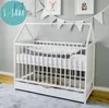 Babybett mit Schublade Gitterbett Kinderbett Hausbett Produktbild-Vorschau 3