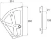 Technical drawings with dimensions of a shoe cabinet mechanism. Produktbild-Vorschau