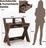COSTWAY Computertisch mit Schublade, Schreibtisch mit Produktbild-Vorschau 7