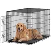 FEANDREA Hundekäfig Faltbar mit 1 Tür und Kunststoffschale Produktbild-Vorschau 1