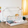 Ausziehbares Hüttenbett für Kinder 190x90cm weiß MARCEAU Produktbild-Vorschau 2