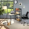 A home office setup with a desk, chair, and shelving unit. Náhled obrázku produktu