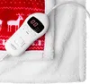 A close-up of an electric heated blanket with a controller. Podgląd zdjęcia produktu
