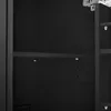Interior view of a black cabinet with a shelf and hinges visible. Náhled obrázku produktu