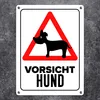 Vorsicht Hund Metallschild in 15x20 cm mit Hunde Silhouette Produktbild-Vorschau 2