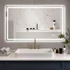 60x120 cm Rahmenloser LED Badespiegel – Mattierte Produktbild-Vorschau 3