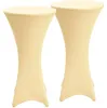 Beautissu Stretch Stolik barowy Husse, Ø80cm, kremowy, Podgląd zdjęcia produktu 1