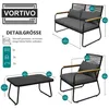 VORTIVO Gartenmöbel Set 4-tlg. für 4 Pers. – Lounge mit 2 Produktbild-Vorschau 4