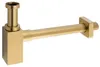 Sapho Waschtisch-Siphon 5/4", Abfluss 32mm, Eckig, Gold Produktbild-Vorschau 1