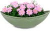Große Pflanzschale oval 39 cm für draussen Dekoschale grün Produktbild-Vorschau 1