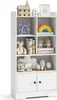 A white bookshelf filled with various toys and decorative items. Produktbild-Vorschau