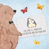 Mr. & Mrs. Panda Wandbild Pinguine Einschlafen DIN A5 - Produktbild-Vorschau 2