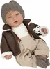 Baby-Puppe Arias Elegannce Iria Braun Grau 45 cm Produktbild-Vorschau 1