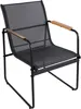 7tlg Gartengarnitur Outdoor Gartentisch Holzoptik 150 x 80cm + 6 x Stuhl Schwarz Produktbild-Vorschau