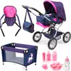 Bayer Design 15054AB Kombi-Puppenwagen Grande Mega Set mit Produktbild-Vorschau 1