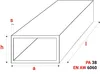 Hliníkový profil 30x20x2 mm 200 cm Hliníková obdĺžniková Náhľad obrázku produktu 2