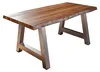 Esstisch Baumkante Massiv Akazie nussbaumfarben 200 x 100 Produktbild-Vorschau 1