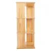 A three-tiered wooden bookshelf is shown against a white background. Podgląd zdjęcia produktu