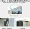 An instructional image showing the steps to install a hidden electronic lock. Produktbild-Vorschau