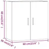 Armadietto a Muro Grigio Cemento 60x30x60 cm Legno Anteprima dell’immagine prodotto 8