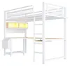 Gaming-Hochbett 90x200, Schreibtisch, Tastaturablage, Produktbild-Vorschau 20