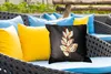 MuchoWow® Outdoor Kissen - Pflanze - Blätter - Gold - Produktbild-Vorschau 4