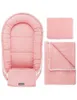 Babynest 4er Set Kuscheliges Musselin Rosa mit dekorativer Produktbild-Vorschau 2