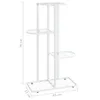 vidaXL Présentoir à fleurs 4 étages 43x22x76 cm Blanc Métal Voir les images du produit 7