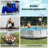Collage of images showing different uses of a product, including car maintenance, yoga, swimming pool, and grilling. Produktbild-Vorschau