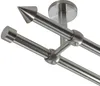 Gardinenstange Set Edelstahl Look Metall Ø 16mm Produktbild-Vorschau 1