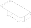 A line drawing of a table with dimensions indicated. Produktbild-Vorschau