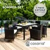 CASARIA Gartenmöbel Set 6-Sitzer, Polyrattan Schwarz-Creme, Produktbild-Vorschau 2
