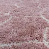Hochflor Teppich Serena rund, Farbe: Rosa, Größe:80 cm rund Produktbild-Vorschau 4