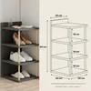 Schuhregal 4 Ebenen – Schuhständer Holz Flur Garderobe – Produktbild-Vorschau 2