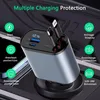 120W Auto USB Schnellladegerät 4 Port mit ausziehbarem Produktbild-Vorschau 8