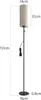 ZMH Vloerlamp met stoffen kap, woonkamer, LED staande lamp, Productafbeelding-voorbeeld 15