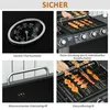 Outsunny Gasgrill BBQ Grillwagen mit 4 Brennern Schrank Produktbild-Vorschau 6