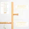 HOMCOM Garderobenständer, Kleiderständer mit 2 Haken, 3 Produktbild-Vorschau 4