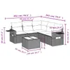 6-tlg. Garten-Sofagarnitur mit Kissen Schwarz Poly Rattan Produktbild-Vorschau 3
