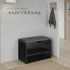 A shoe bench with storage in a hallway next to a coat rack and a door. Náhled obrázku produktu