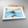 Gerahmtes Poster - Weißer Rahmen - Marmor Modern Blau - Produktbild-Vorschau 3