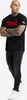 Herren T-Shirt normale Passform LL008 ONE TONE Black/Red L Produktbild-Vorschau 4