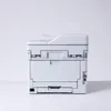 A white printer is shown from the side against a white background. Produktbild-Vorschau