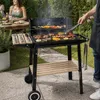 Grill węglowy ogrodowy 53x33 cm z półką kółkami i kratką do Podgląd zdjęcia produktu 8