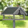 Relaxdays Vogelfutterhaus mit Ständer, wetterfestes Dach, Produktbild-Vorschau 3