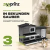 zooprinz Hasenstall Rudy mit Auslauf Kunststoff Schubladen Produktbild-Vorschau 6