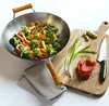 Wok traditionnel chinois en acier au carbone - revêtement Voir les images du produit 3